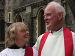 Father's Day in Christ Church Cathedral Dublin, the Venerable Donald Keegan (right) with his daughter, the Revd Ruth Elmes at her ordination as a Deacon.